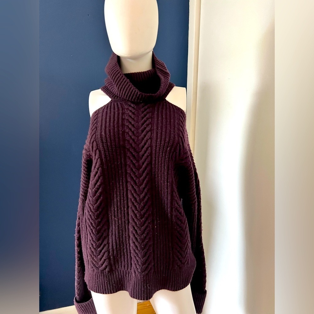 Paige Cold Shoulder Turtleneck Sweater